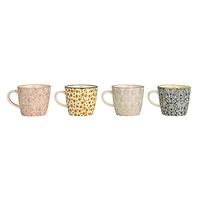 Hello Honey® 5" Flower Print Stoneware Mug Set