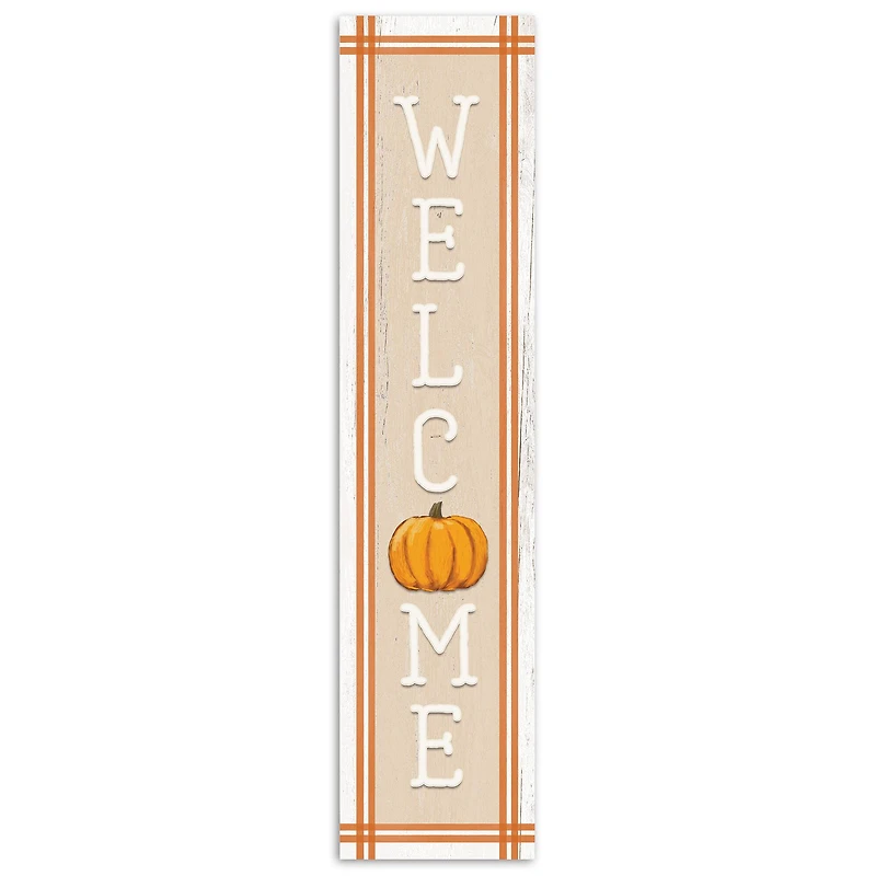Welcome Pumpkin 10.5" x 47" Porch Leaner