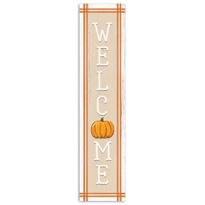 Welcome Pumpkin 10.5" x 47" Porch Leaner