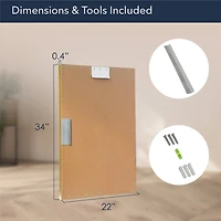 Head West Brassy Gold Spectrum Metal Rectangular Bathroom Vanity Mirror