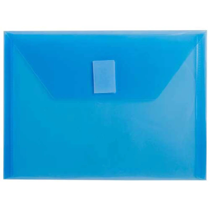 JAM Paper 5.5" x 7.5" Plastic Booklet Envelopes with Hook & Loop Closure