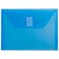 JAM Paper 5.5" x 7.5" Plastic Booklet Envelopes with Hook & Loop Closure