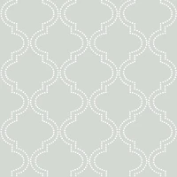 NuWallpaper Gray Quatrefoil Peel & Stick Wallpaper