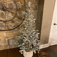 4.5ft. Unlit Nordmann Fir Flocked Artificial Christmas Tree