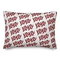 XOXO Script Red Throw Pillow