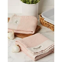 DII® Pink Quartz Washed Waffle Woven Dishtowel, 2ct.