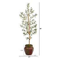 5.5ft. Olive Artificial Tree in Decorative Planter