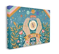 Stupell Industries Heart Be Your Compass Phrase Boho Chic Constellations Canvas Wall Art