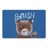 18" x 27" Bear Brushing Teeth Floor Mat