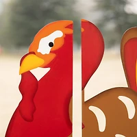 Glitzhome® 41.5" Thanksgiving Metal Turkey Combo Yard Stake