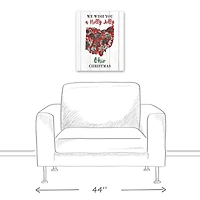 We Wish You a Holly Jolly Ohio Christmas Canvas Wall Art