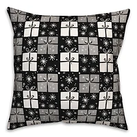 Neutral Present Pattern 18" x 18" Spun Poly Pillow