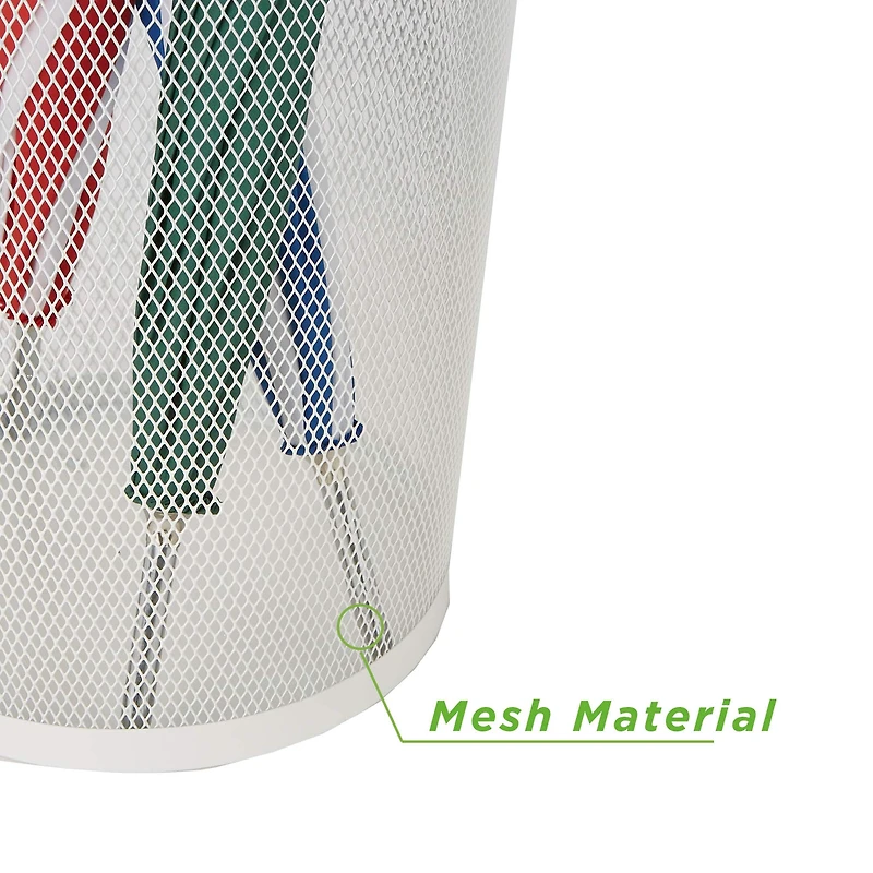 Mind Reader White Metal Mesh Umbrella Holder Basket