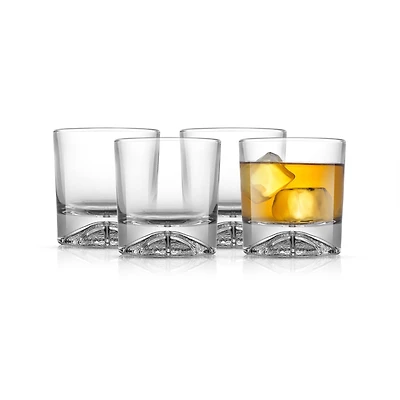 JoyJolt® 10oz. Swish Crystal Basketball Double Old Fashioned Tumblers, 4ct.