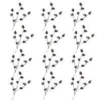 Brown Flocked Pinecone Spray, 12ct.