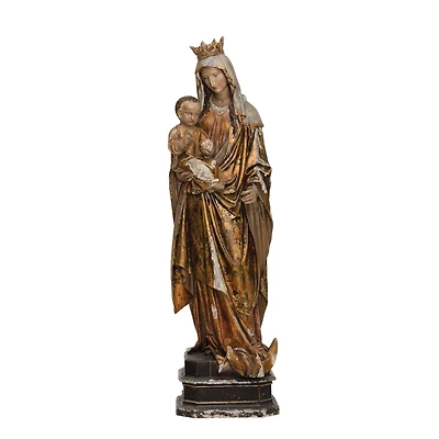 Hello Honey® 50" Magnesia Vintage Reproduction Virgin Mary and Child Statue