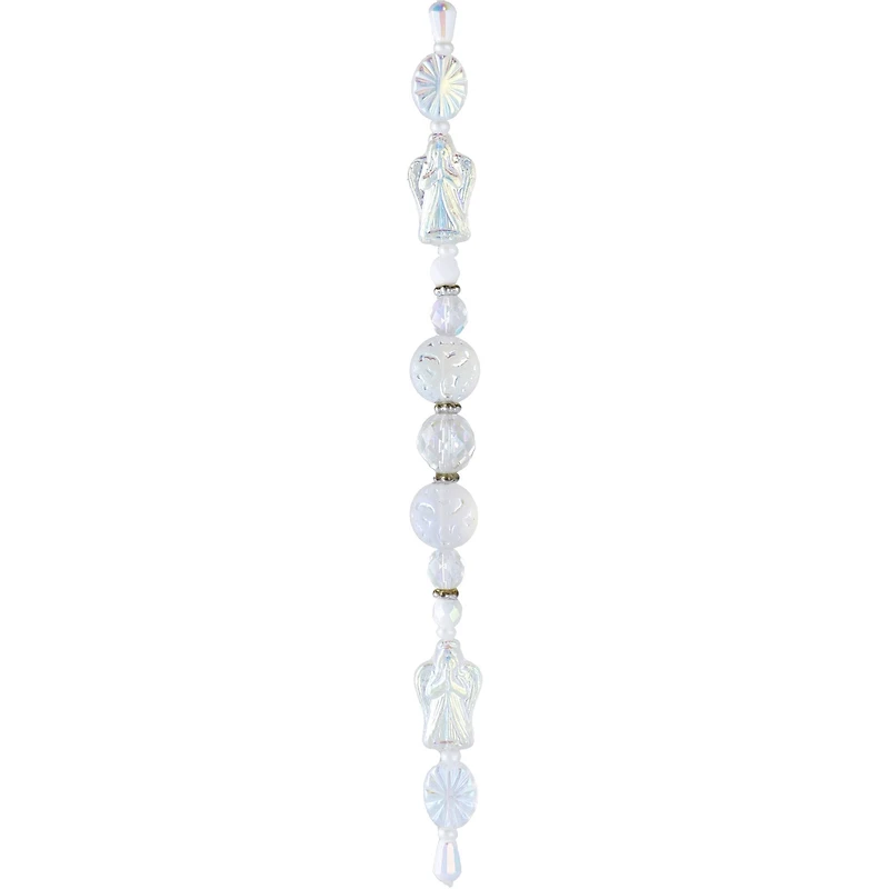 Angel White Iridescent Czech Glass Bead Mix by Bead Landing™