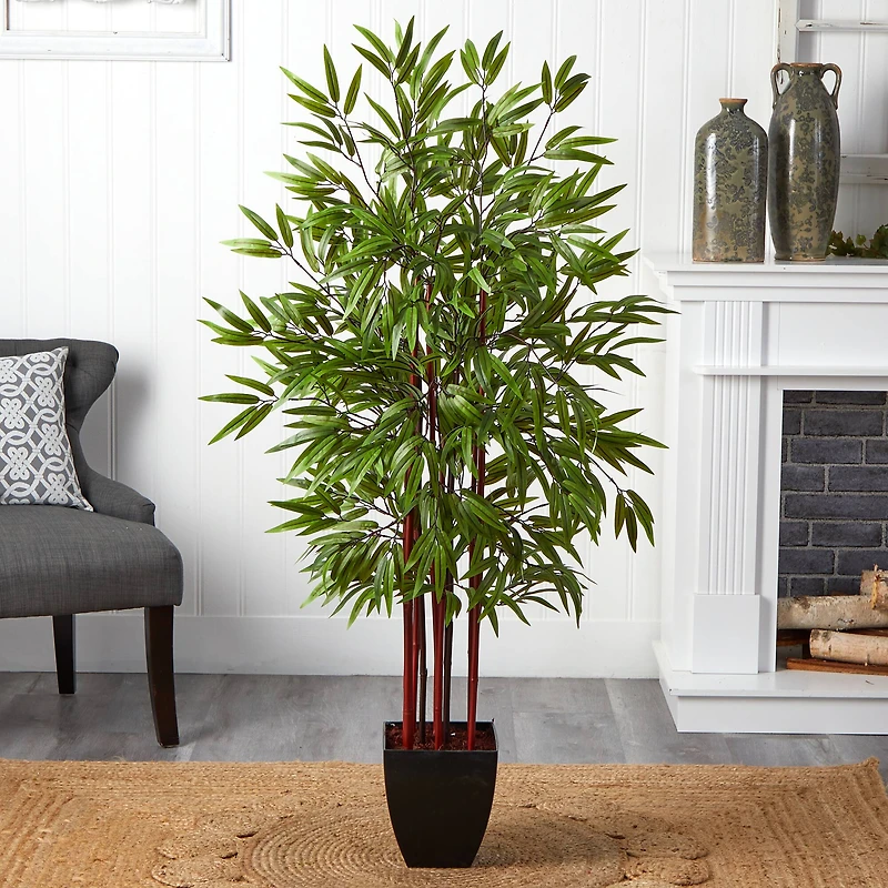 5ft. Potted Bamboo Silk Tree