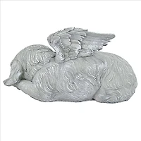 Design Toscano 10" Antique Stone Dog Memorial Angel Statue