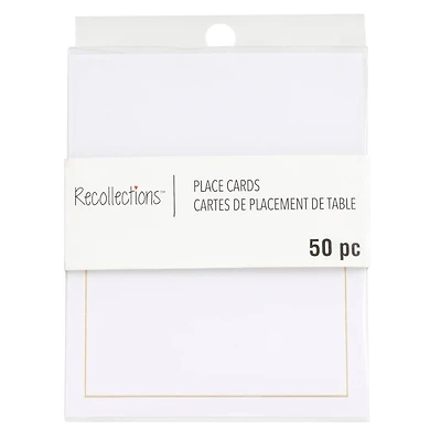 12 Packs: 50 ct. (600 total) Gold Trim Place Cards by Recollections™