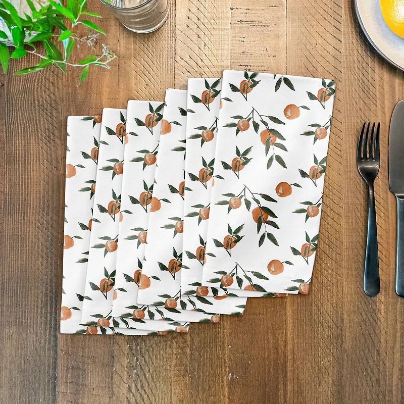 Peachy Pattern 10" x 10" Cotton Twill Napkin