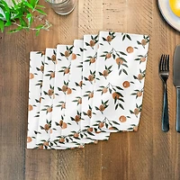 Peachy Pattern 10" x 10" Cotton Twill Napkin