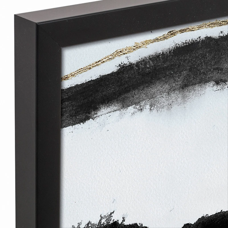 Bold Abstract 16" x 20" Black Framed Canvas