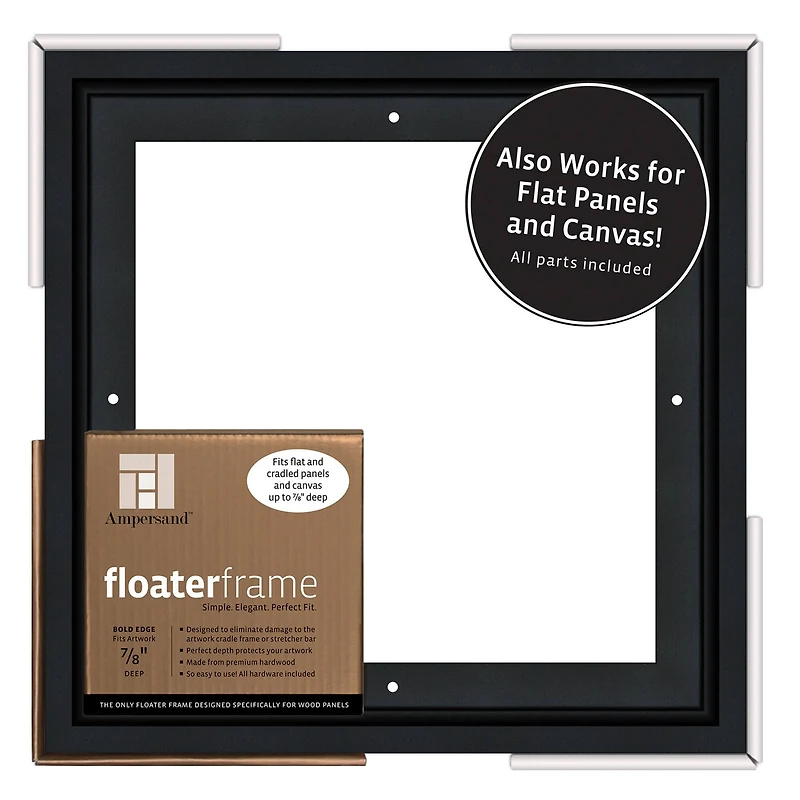 Ampersand® Black Bold Edge 7/8" Deep Floaterframe