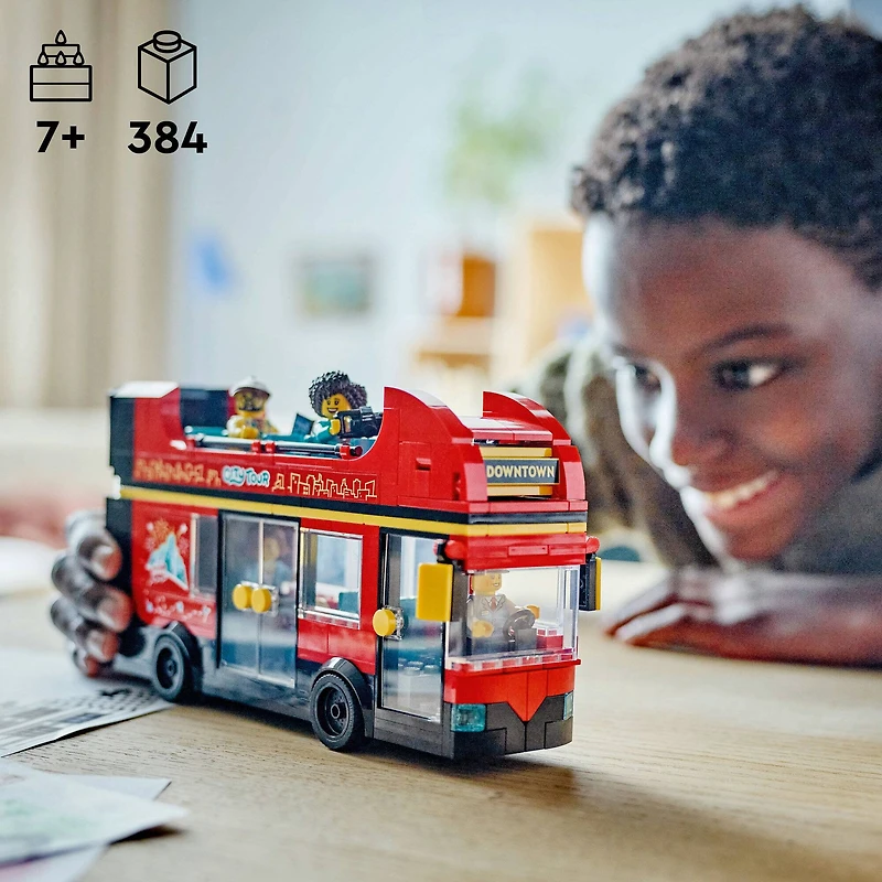LEGO® City Red Double-Decker Sightseeing Bus Toy 60407