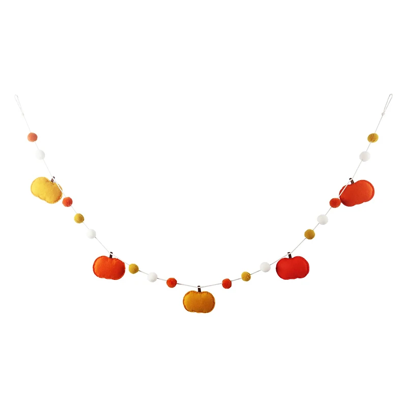 6ft. Pumpkin & Pom Garland by Ashland®