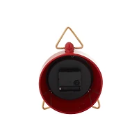 9" Red Metal Farmhouse Table Clock
