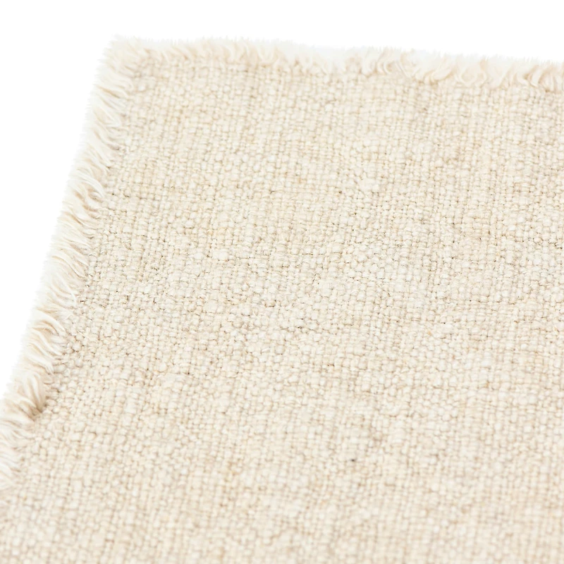 Hello Honey® 108" Natural Linen-Blend Table Runner with Frayed Edges