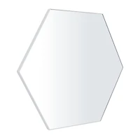 White Contemporary Wall Mirror, 40" x 2" x 35"