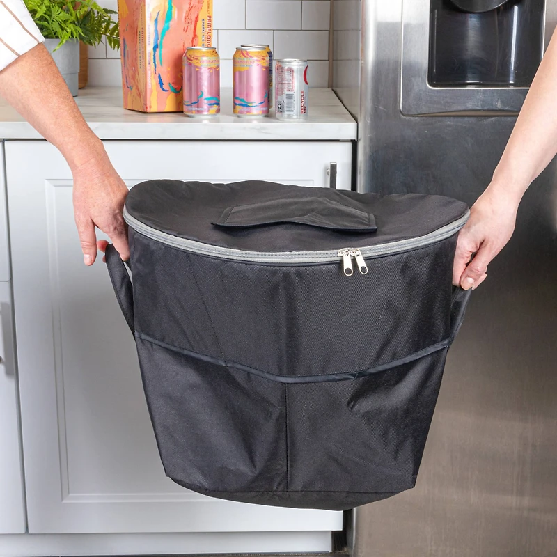 Household Essentials 2.75ft. Black Thermal Standing Cooler with Travel Bag