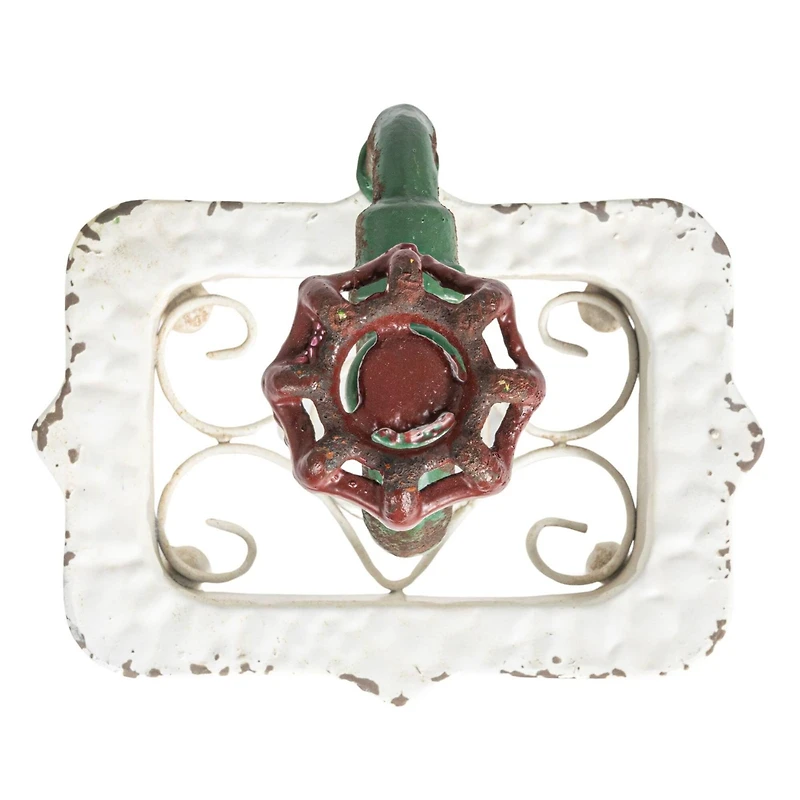 Charming Cast Iron Soap Dish with Miniature Faucet Detail