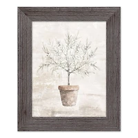 Distressed Olive Tree Western Framed Print
