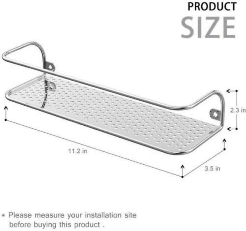 NEX™ Chrome Wall-Mount Spice Rack with Guard Rail, 4ct.