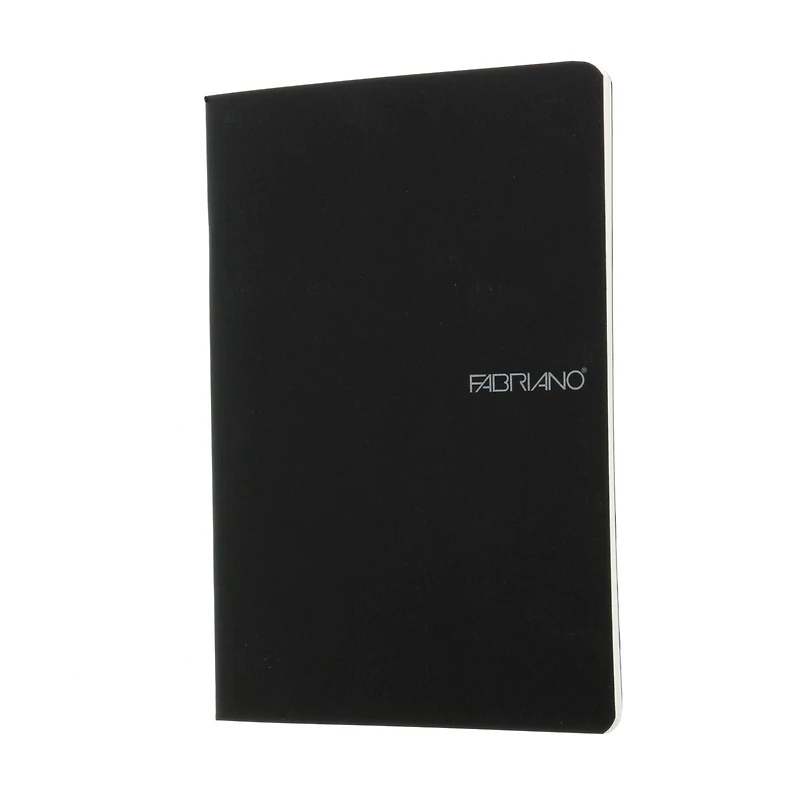 Fabriano® EcoQua Black Staple-Bound Blank Notebook, A5