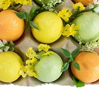 6.25" Glittered Easter Eggs with Carton Decoration