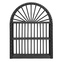 Hello Honey® Black Arched Bamboo & Wood Wall Shelf