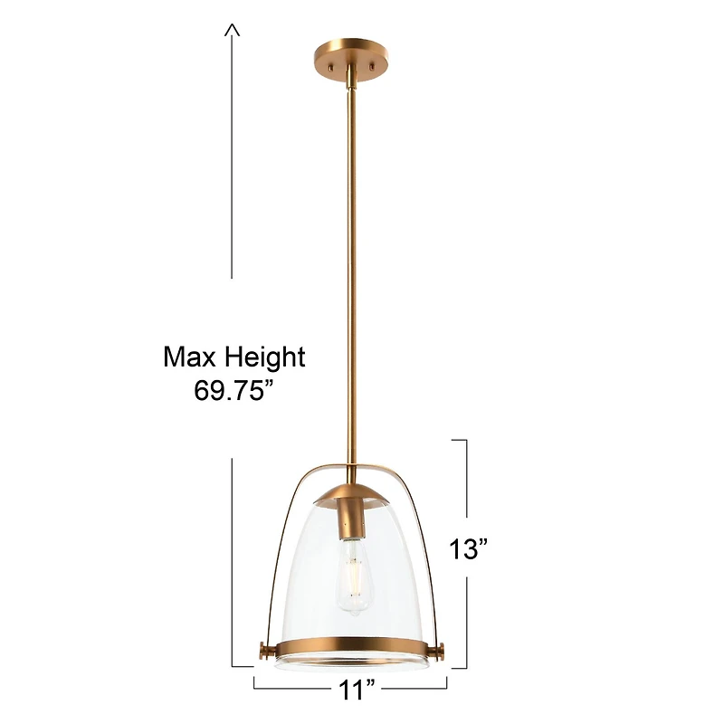 Hello Honey® 5.7ft. Metal & Glass Ceiling Light