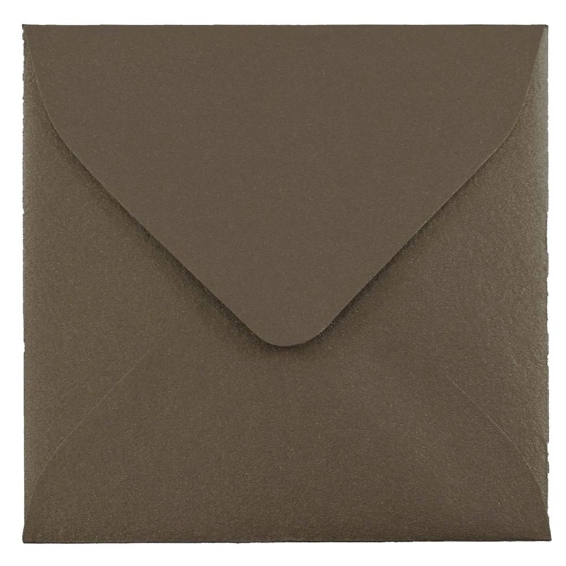 JAM Paper 3.13" x 3.13" Simpson Kraft Square Recycled Invitation Envelopes, 25ct.