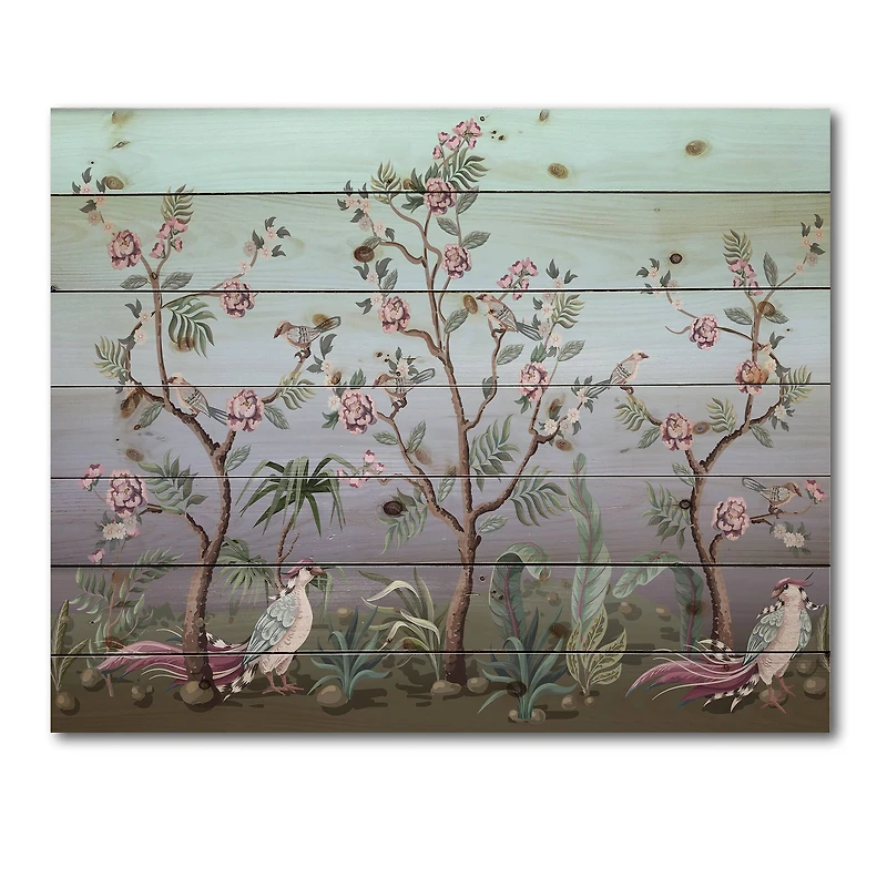 Designart - Chinoiserie With Birds and Peonies II