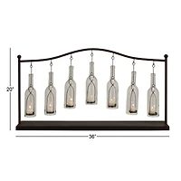 36" Black Iron Farmhouse Candle Holder Lantern