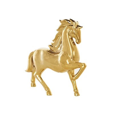 12" Ceramic Prancing Horse Sculpture