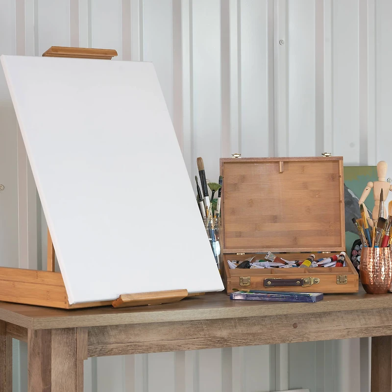 Pacific Arc Compact Tabletop Easel with Storage