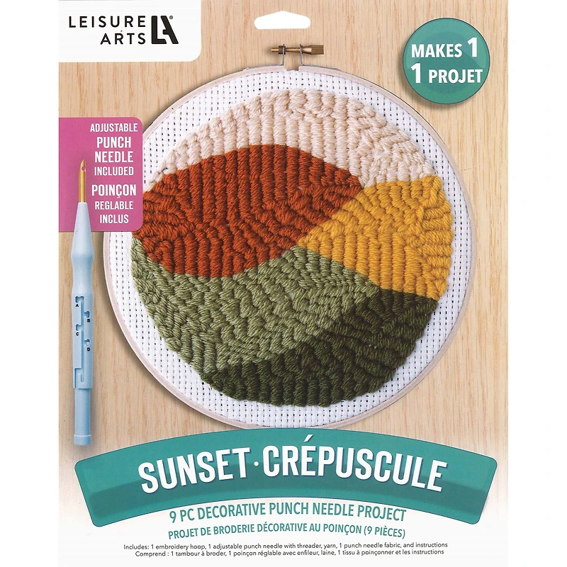 Leisure Arts Sunset Punch Needle Kit