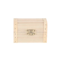 12 Pack: 3.5" Wood Treasure Chest by Make Market®
