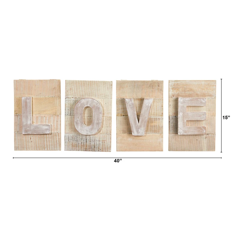 40" Rustic Farmhouse LOVE Wall Art Decor