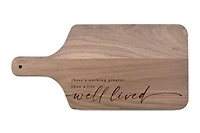 Life Well Lived 17" x 8" Walnut Paddle Cutting Board